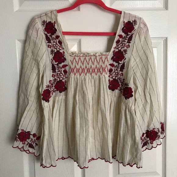 Zara Tops - Zara boho embroidered blouse